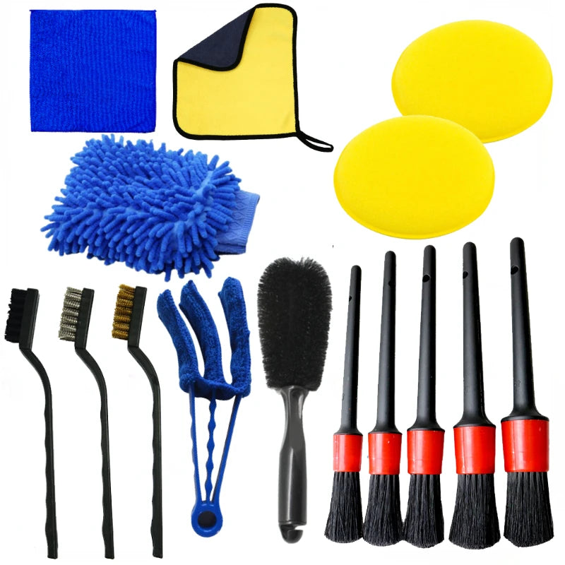 Car Detailing Brush Kit — 10 Piece Interior Cleaning Set for Vents, Gaps & Dashboard