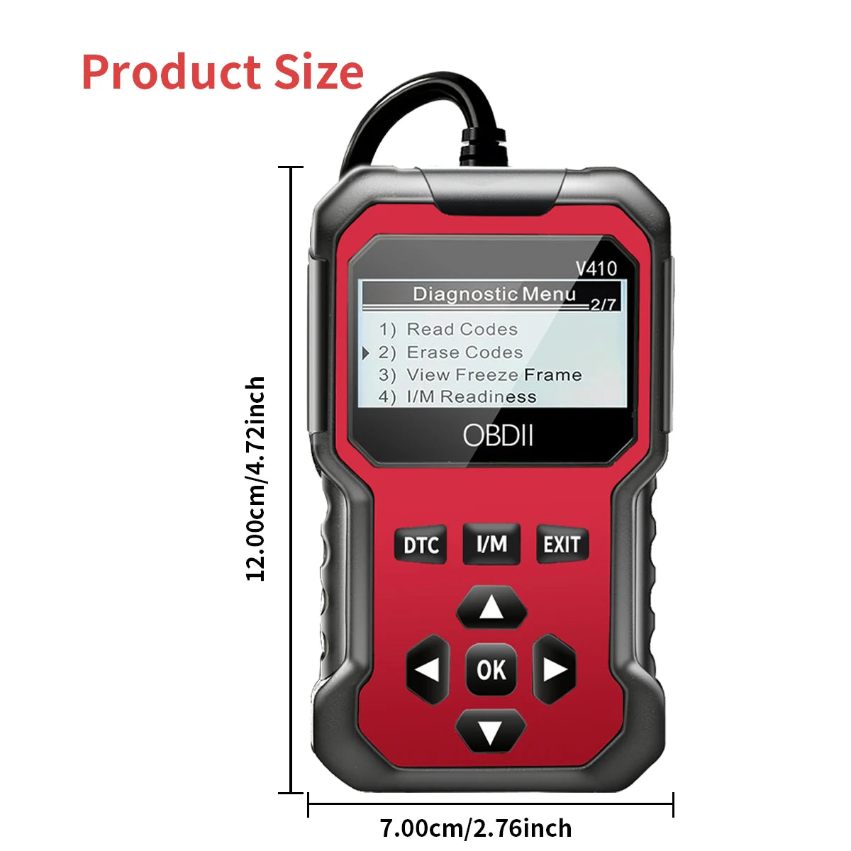OBD2 Car Diagnostic Scanner — Read & Clear Engine Codes, Works on All Cars 1996 & Newer